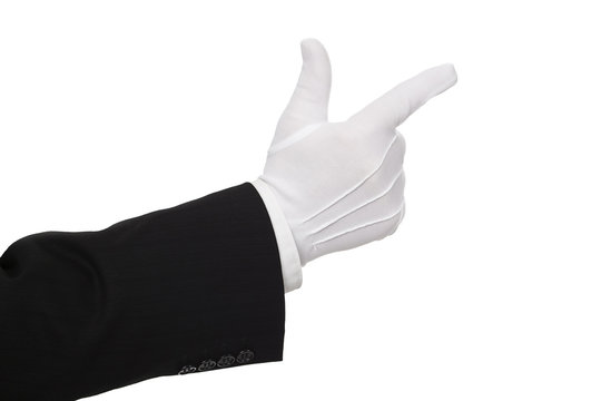 Z&auml;hlende Hand, Zahl 2, Serie wei&szlig;e Handschuhe