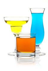 Many color cocktails