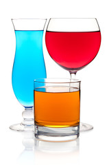 Many color cocktails