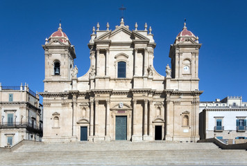 Fototapeta na wymiar Fasada katedry w Noto, Sycylia