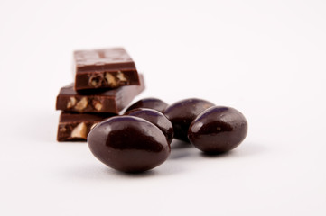 chocolate stacked pieces