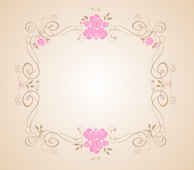 Wedding floral frame