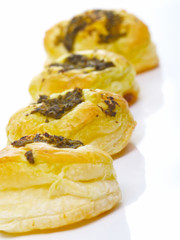 pesto pastry puffs