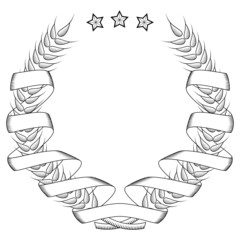 Fototapeta na wymiar coat of arms (woodcut style)