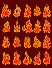 Collection of vector fires.
