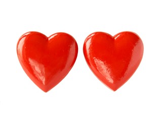 red hearts