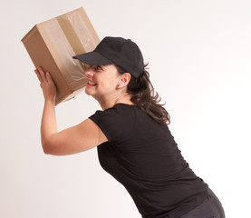 Crazy delivery girl