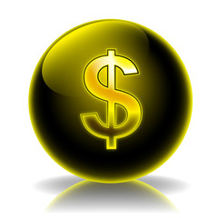 Dollars glossy icon