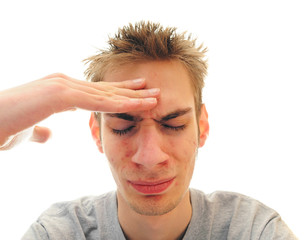 Obraz premium Stressed young adult