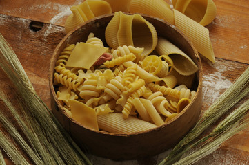 Raw italian pasta