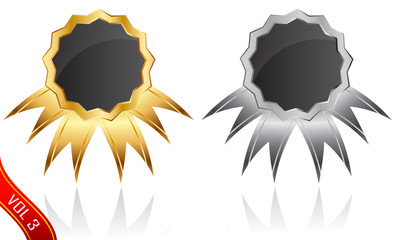 Gold & silver badge set