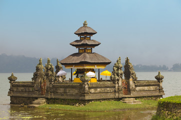 temple Ulun Danu on lake Beratan, Bali,Indonesia