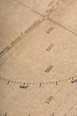 Studio image of a vintage map background