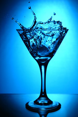 glass martini and splash