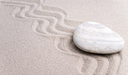 Stone on fine Sand - Wellness Concept - Stein im Sand