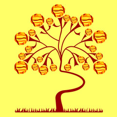 background with a tree