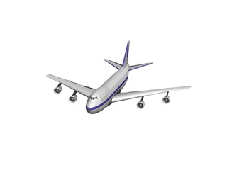 jet airplane isolated on white