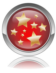Web button (gold stars on red) (stars gossip entertainment)