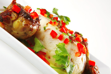 roast legs with mash