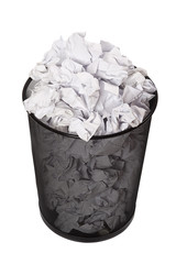 Papierkorb überfüllt