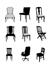 small furniture collection vector illustration for design