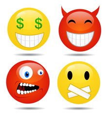 Funny Smiley on white