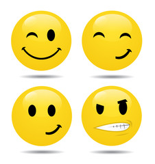 Fototapeta premium Smileys on white