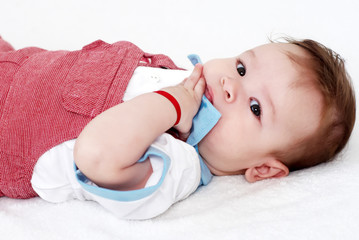 adorable baby on a white background