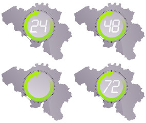 Délai de livraison vert en Belgique (détouré)