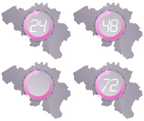 Délai de livraison rose en Belgique (détouré)