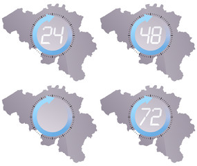 Délai de livraison bleu en Belgique (détouré)