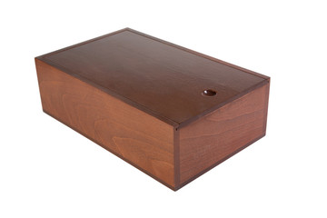 The varnished decorative casket isolated