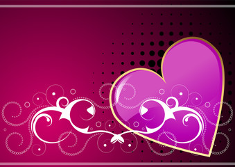 Abstract Valentines day background - vector