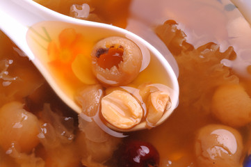 Asian traditional herbal lotus seed sweet soup