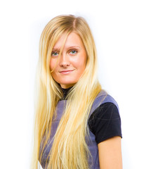 Naklejka premium active woman isolated portrait