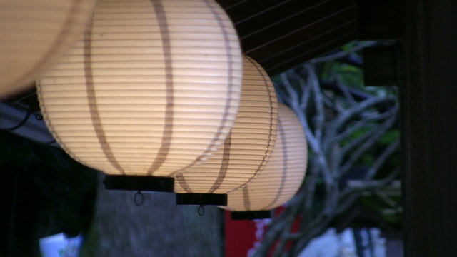 Japanese Lanterns in the Wind