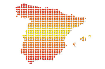 Espagne carte drapeau
