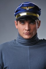 Obraz premium Portrait of a handsome pilot