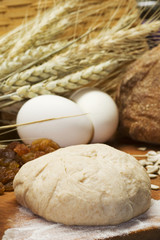 still life of bread preparing