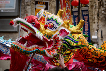 Dragon nouvel an Chinois - obrazy, fototapety, plakaty