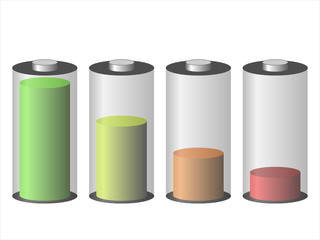 Vektorset Batterieanzeige