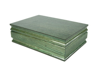 The varnished decorative casket isolated