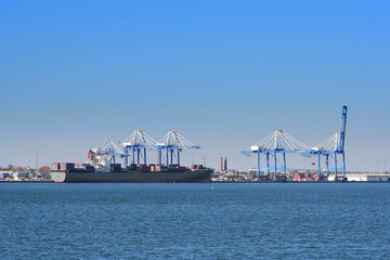 Naklejka premium Port w Charleston, Karolina Południowa, USA