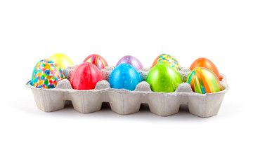 Multi-colored Easter eggs
