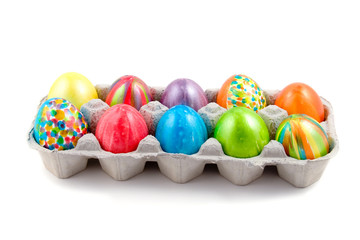 Multi-colored Easter eggs