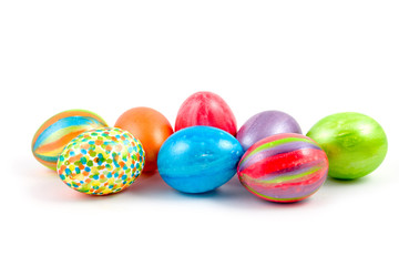 Multi-colored Easter eggs
