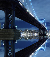 Manhattan Bridge At Night - 20600161