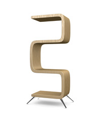 modern bookshelf 3d model