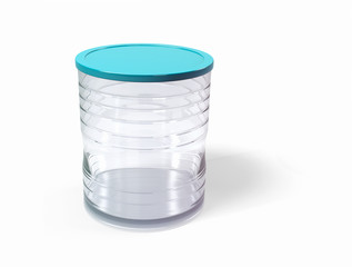 Obraz premium Jar with plastic cap isolated 3d model