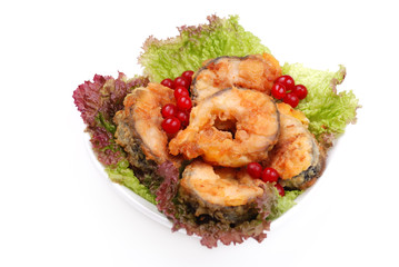 The served dish from fish